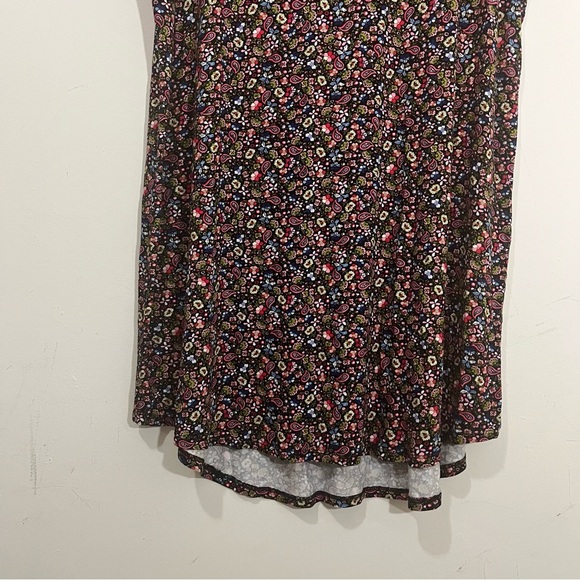 NWT Tahari Shift T-shirt Dress 2X Black Floral Dizzy Jersey Knit Comfy Soft Boho - Picture 6 of 15
